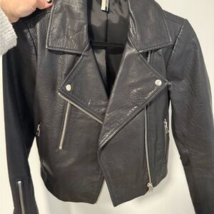 Topshop 100% Real Leather Motorcycle Jacket